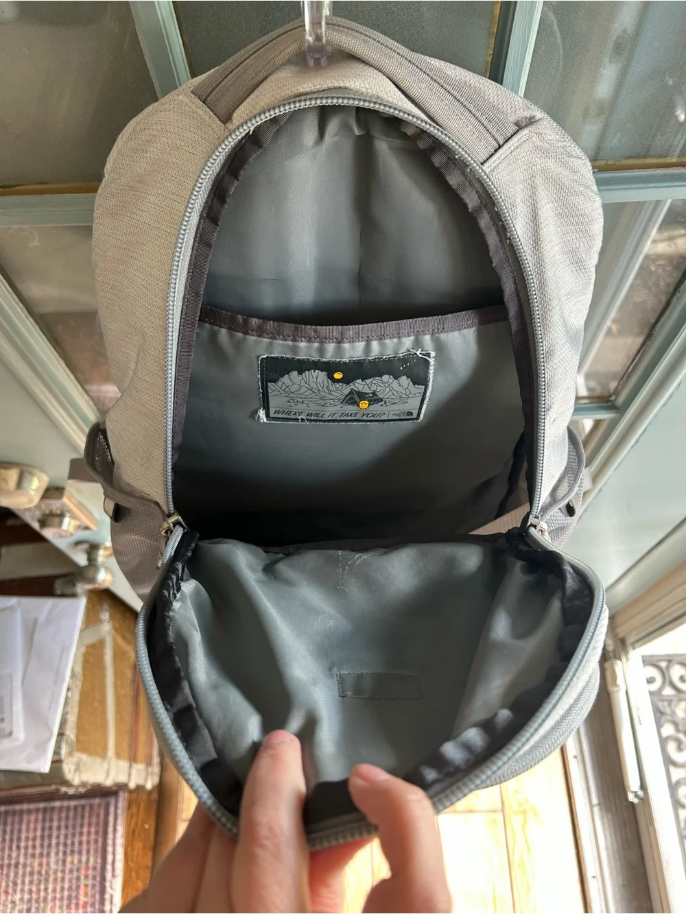 The North Face Women’s Jester Backpack Travel Laptop Bag Heathered Gray White